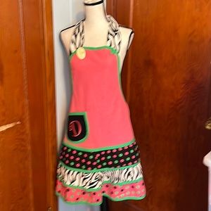 💜💜 Super Cute Ruffly Brightly Colored Apron OS